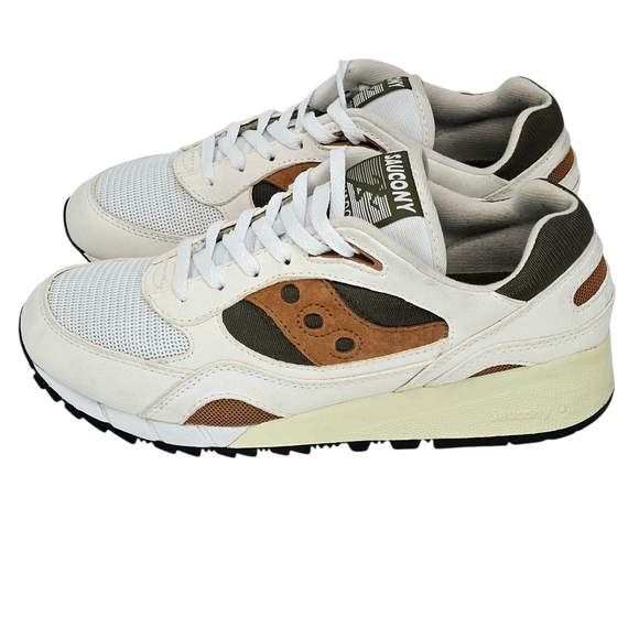 Saucony Other - SAUCONY Men’s Shadow 6000 Cream Olive Green Brown Sneakers Size 8.5 Retro